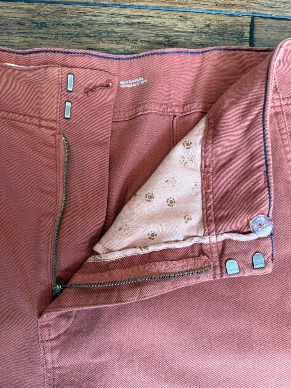 NWT Pilcro Anthropologie Relaxed Cuff Pants Orange Size 34 Boho